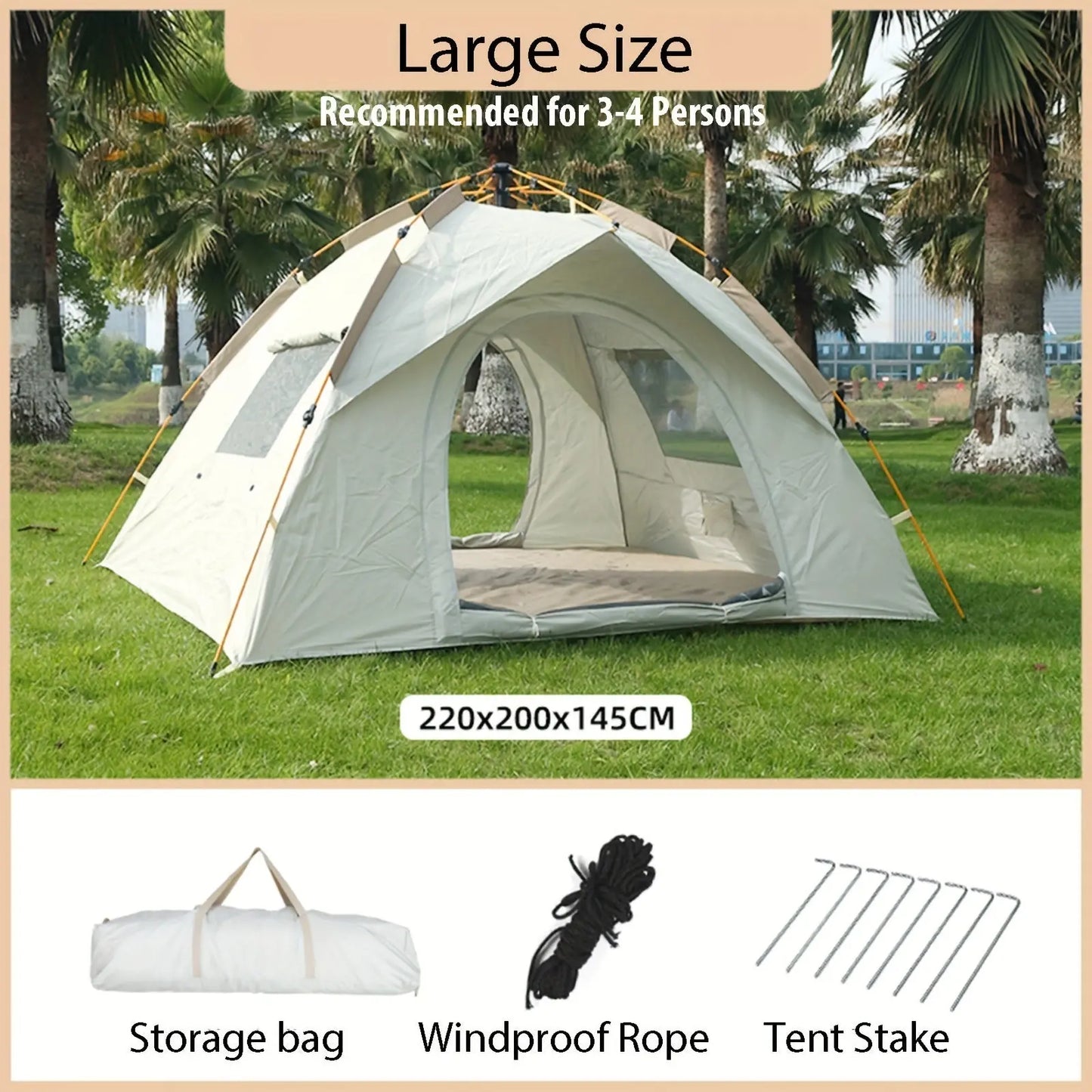 All-season portable folding camping tent - Gee-Commerce, LLC