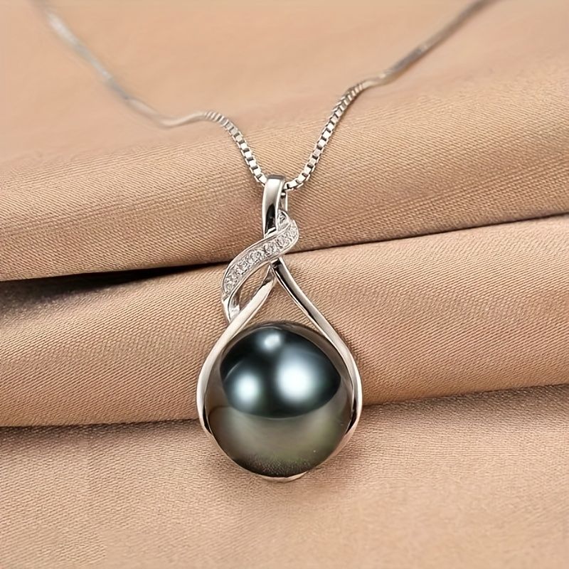 "Gifts for Women Wife-Tahitian-Black-Pearl-Necklace-Gift for  Wife Wedding Birthday Anniversary Jewelry-Mom Girlfriend Her  Mothers Day Gifts for Mom Women Valentines Day Christmas Day Gifts" Doba