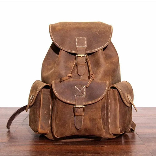 The Asmund Backpack | Genuine Leather Rucksack Doba