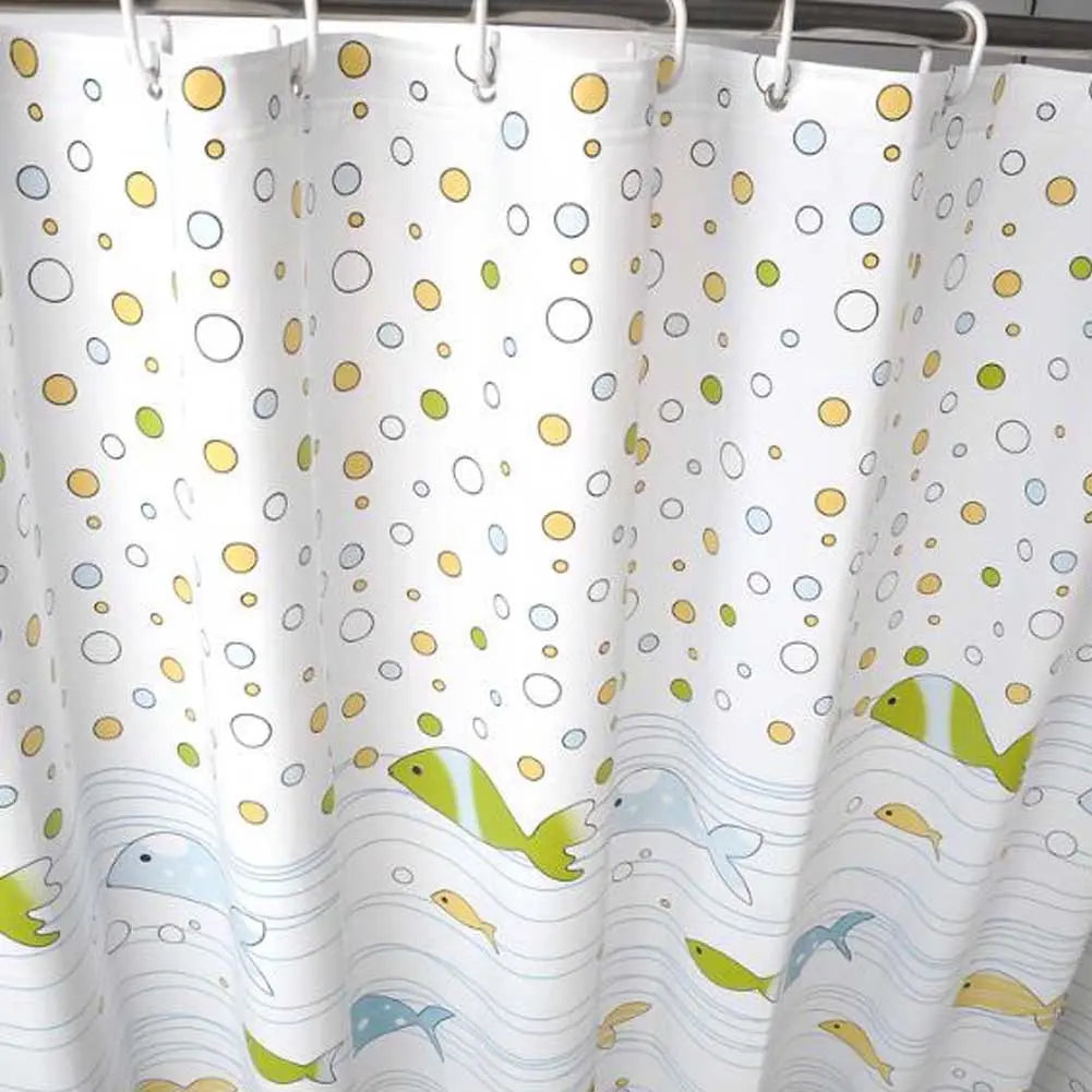 Colorful Fish PEVA Bathroom Shower Curtain Doba