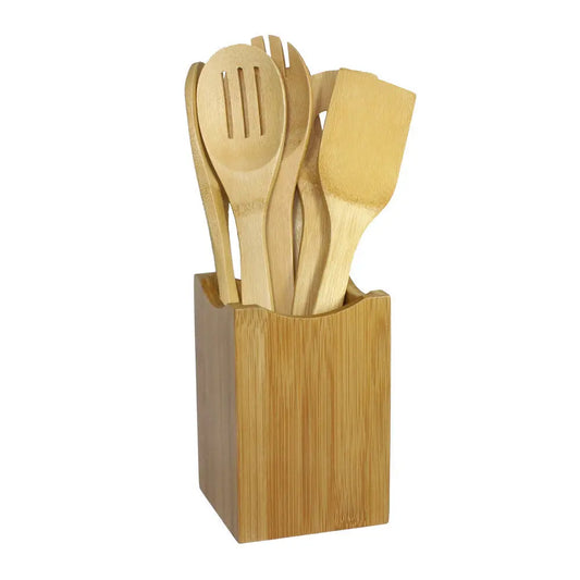 Oceanstar 7 Piece Bamboo Cooking Utensil Set Oceanstar