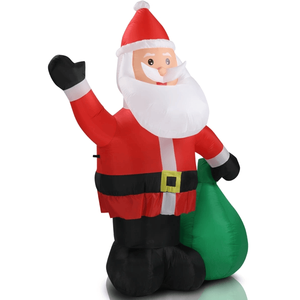 6 FT Lighted Christmas Inflatable Decoration, Inflatable Santa Claus With Large Gift Bag, Funny Blow Up Yard Decorations With Built-in LED Lights For Holiday Party Front Yard Lawn Garden Decor Doba