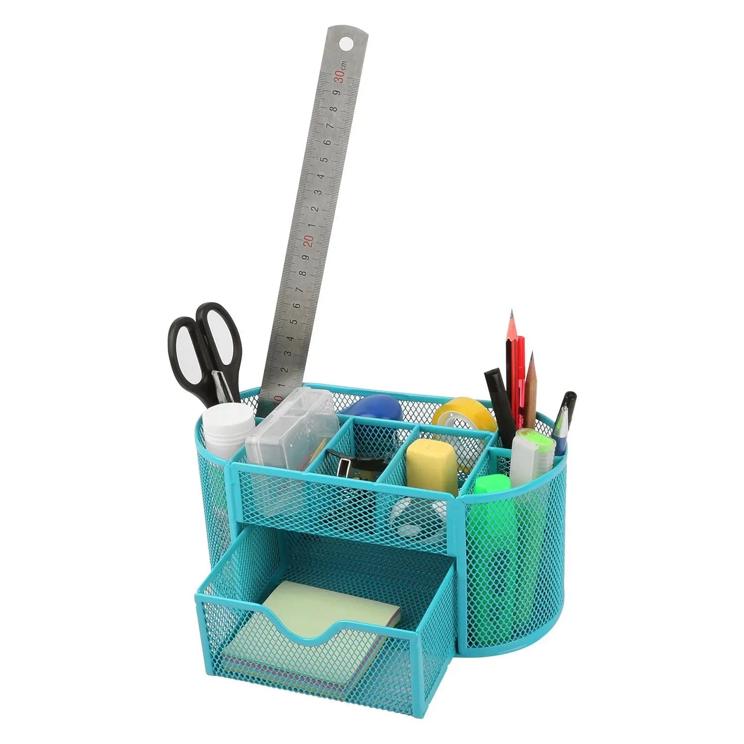 Metal Mesh Pencil Holders Desk Organizer with 9 Compartment - Gee-Commerce, LLC