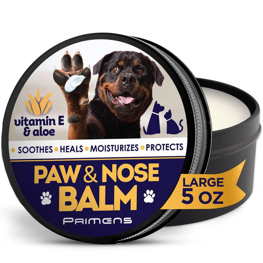 Natural Dog/Cat Paw Balm Protection for Hot Pavement, Dry Paws and Nose Primens