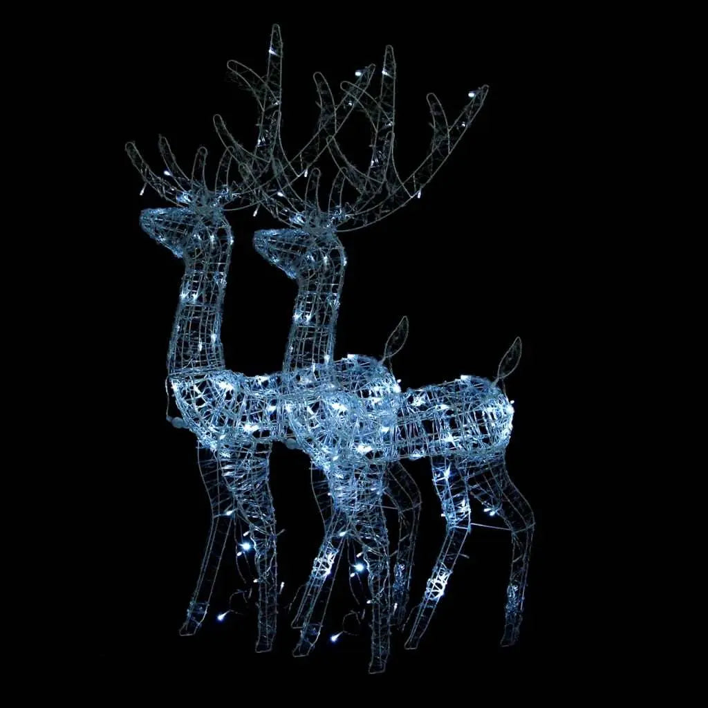 Acrylic Reindeer Christmas Decorations 2 pcs 47.2" Cold White Home Life Boutique