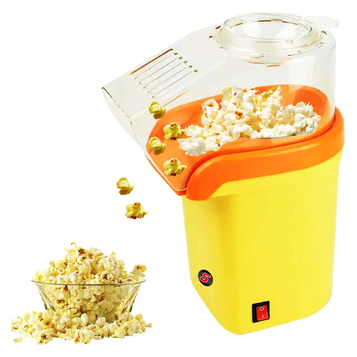 5 Core Popcorn Machine 16 Cup Capacity Hot Air Popper 5 Core