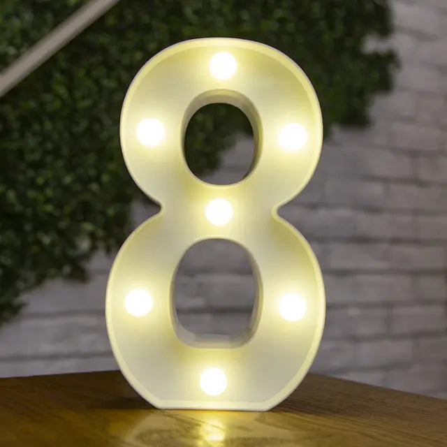 Alphabet & Number LED Light Decoration Nice Store