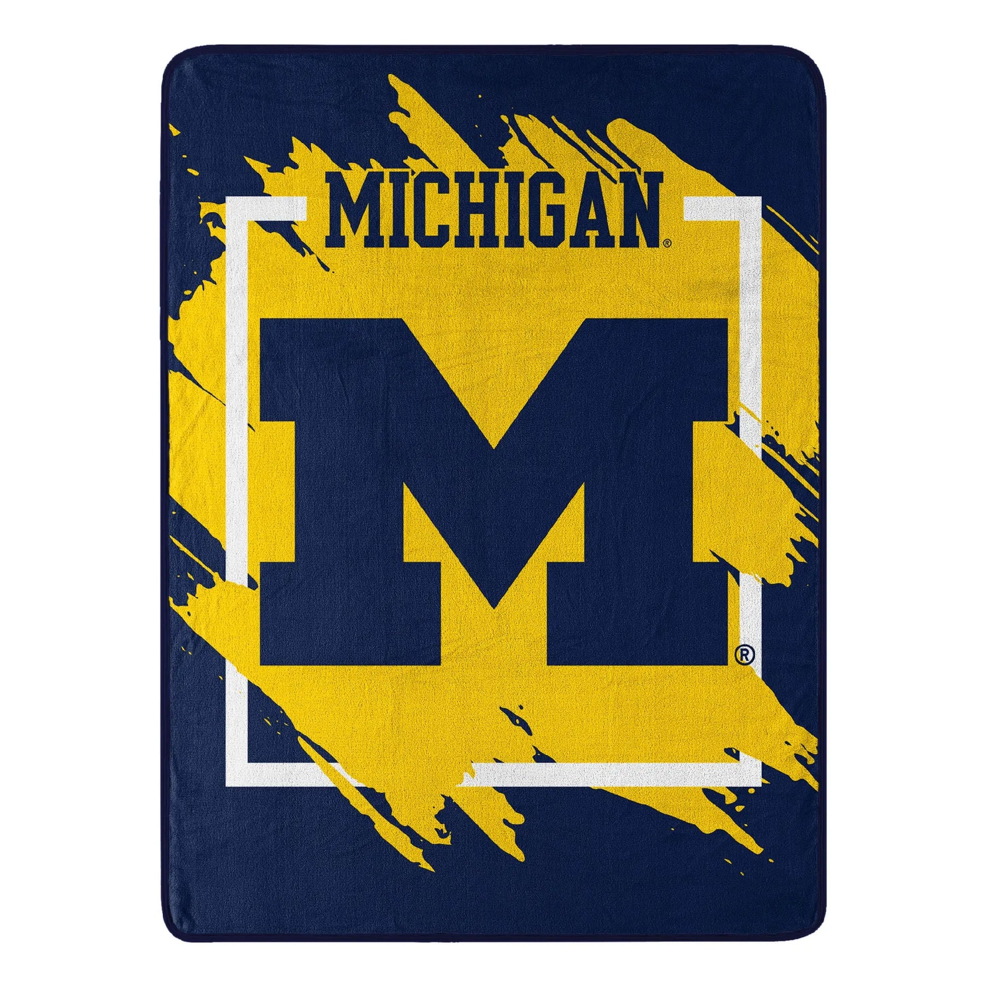 MICHIGAN OFFICIAL NCAA "Halftone" Micro Raschel Throw Blanket; 46" x 60" The Northwest Company