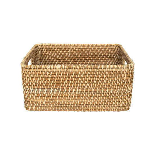 (15-in W x 7.38-in H x 11.13-in D) Natural Rattan Basket Doba