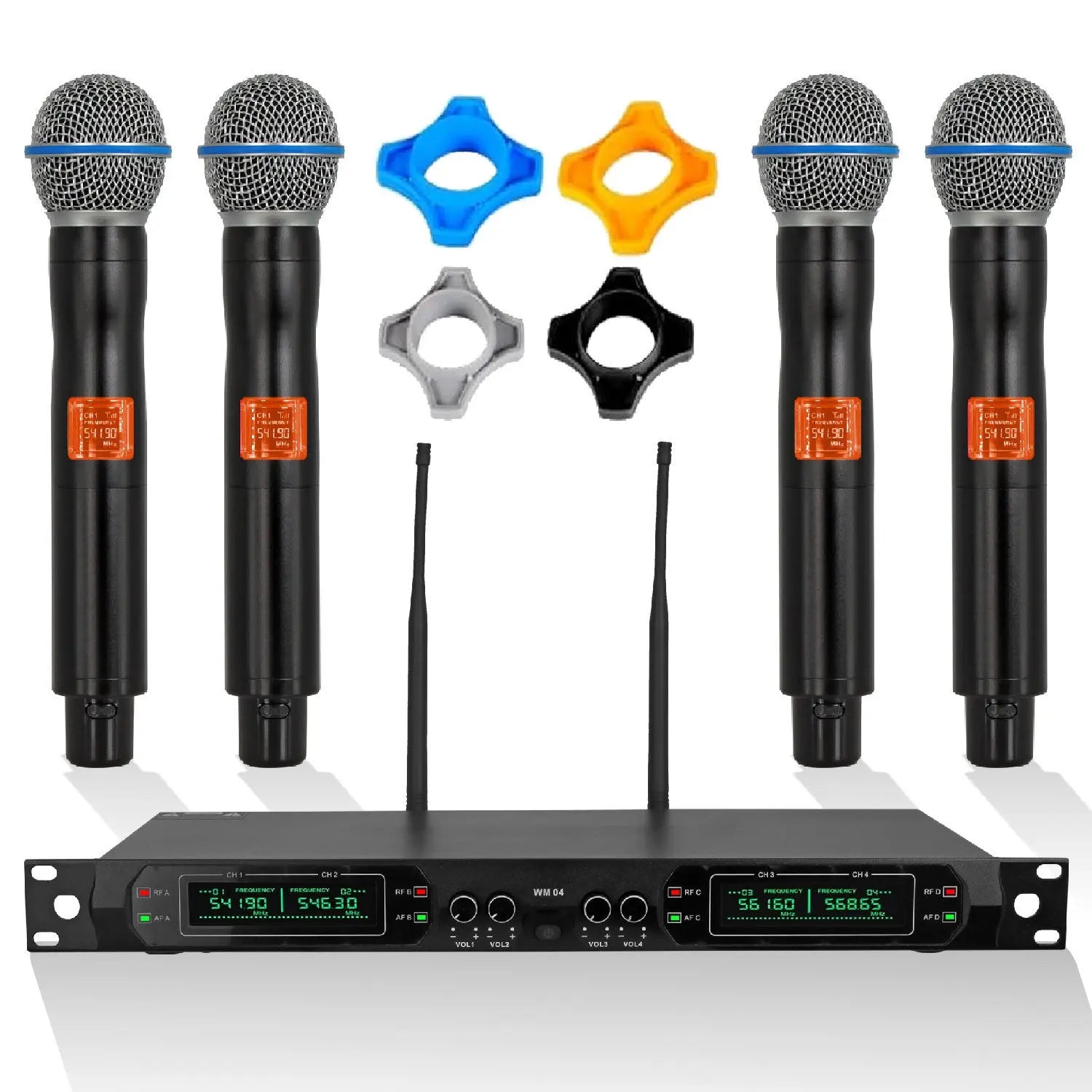 5 Core Wireless Microphones 8 Channel Dynamic Professional UHF Singing Mic System 5 Core