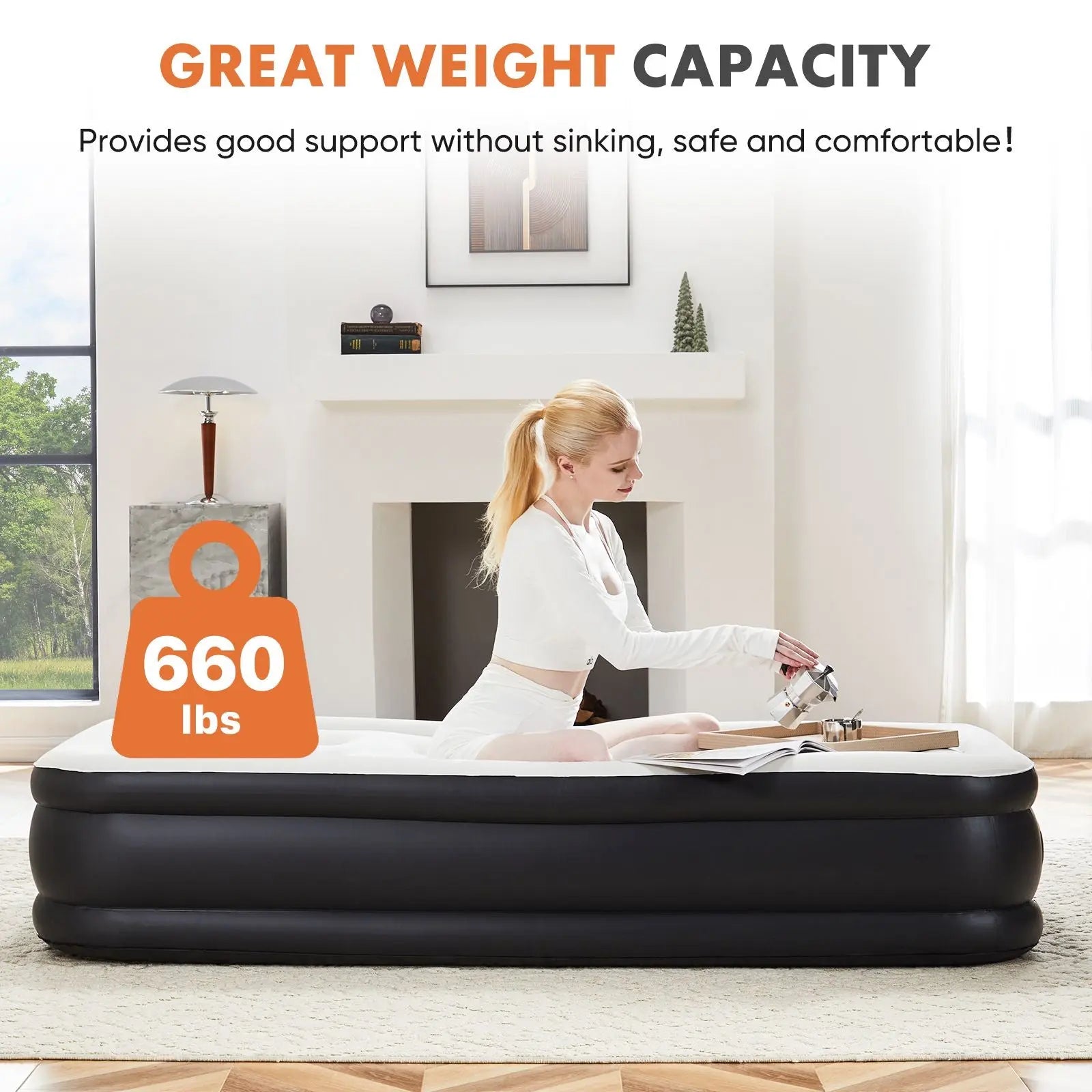 Inflatable Air Mattress with Built-in Pump, Queen Size 18in - Gee-Commerce, LLC