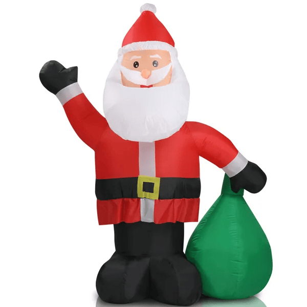 6 FT Lighted Christmas Inflatable Decoration, Inflatable Santa Claus With Large Gift Bag, Funny Blow Up Yard Decorations With Built-in LED Lights For Holiday Party Front Yard Lawn Garden Decor Doba