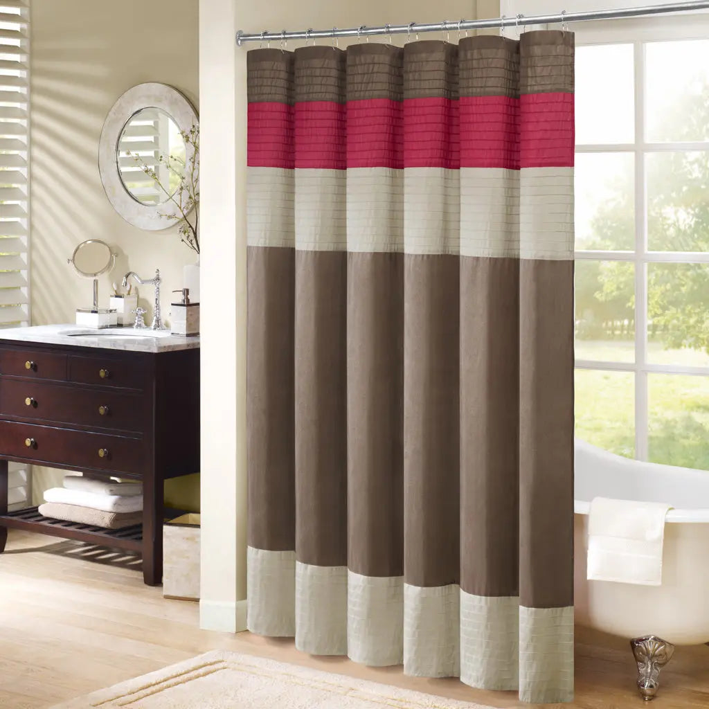 Faux Silk Shower Curtain Doba