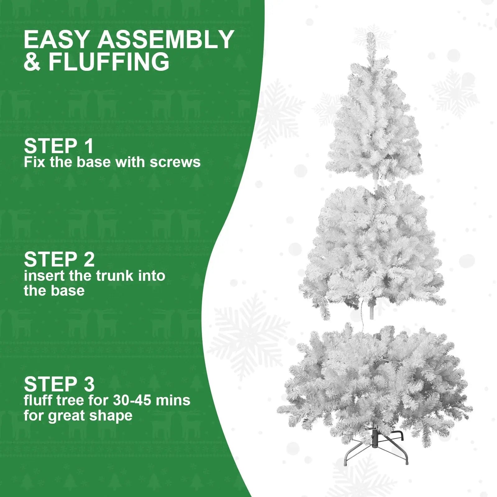 8ft White Christmas Tree - Gee-Commerce, LLC