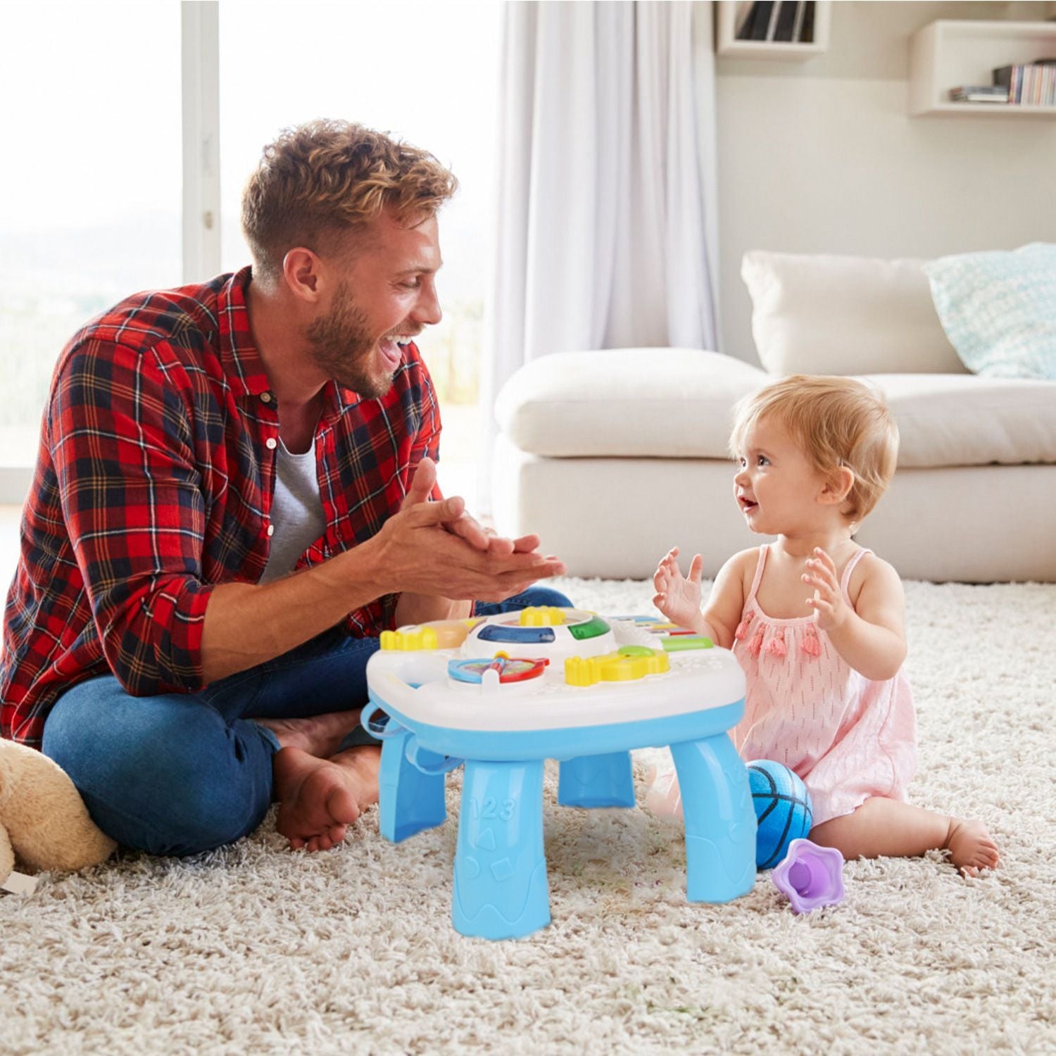 Toddler Musical Learning Table Educational Baby Toys Musical Activity Table Learning Center for 6+ Months Boys Girls Gift Doba