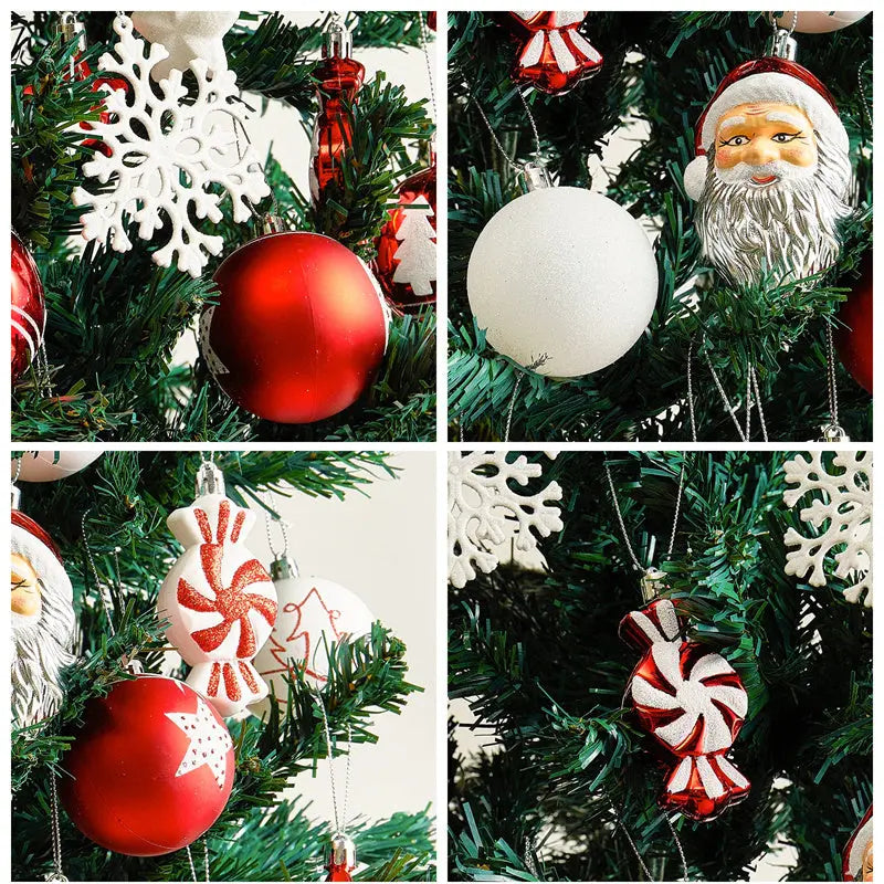 70-Pack Shatterproof Christmas Tree Ornament Set with Hanging Rope YAOQIANSHU