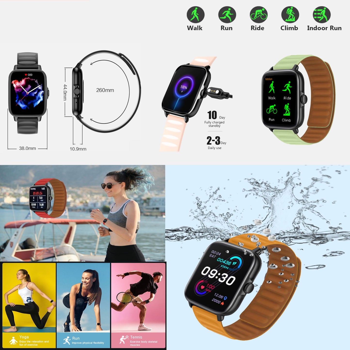 MagPRO Smartwatch With Magnetic Belt And Activity Tracker Doba