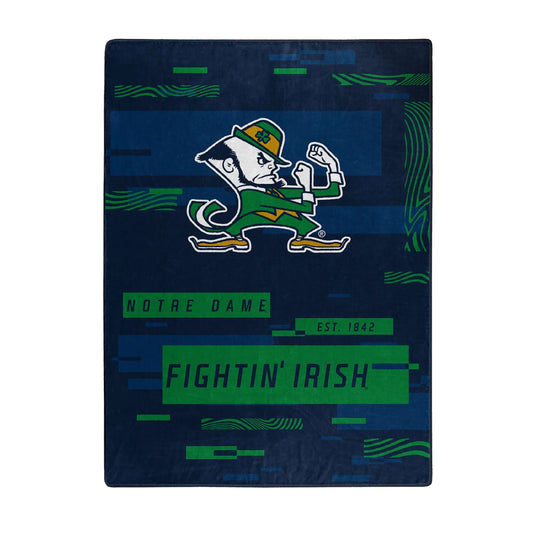 NOTRE DAME OFFICIAL NCAA "Digitize" Raschel Throw Blanket; 60" x 80" The Northwest Company