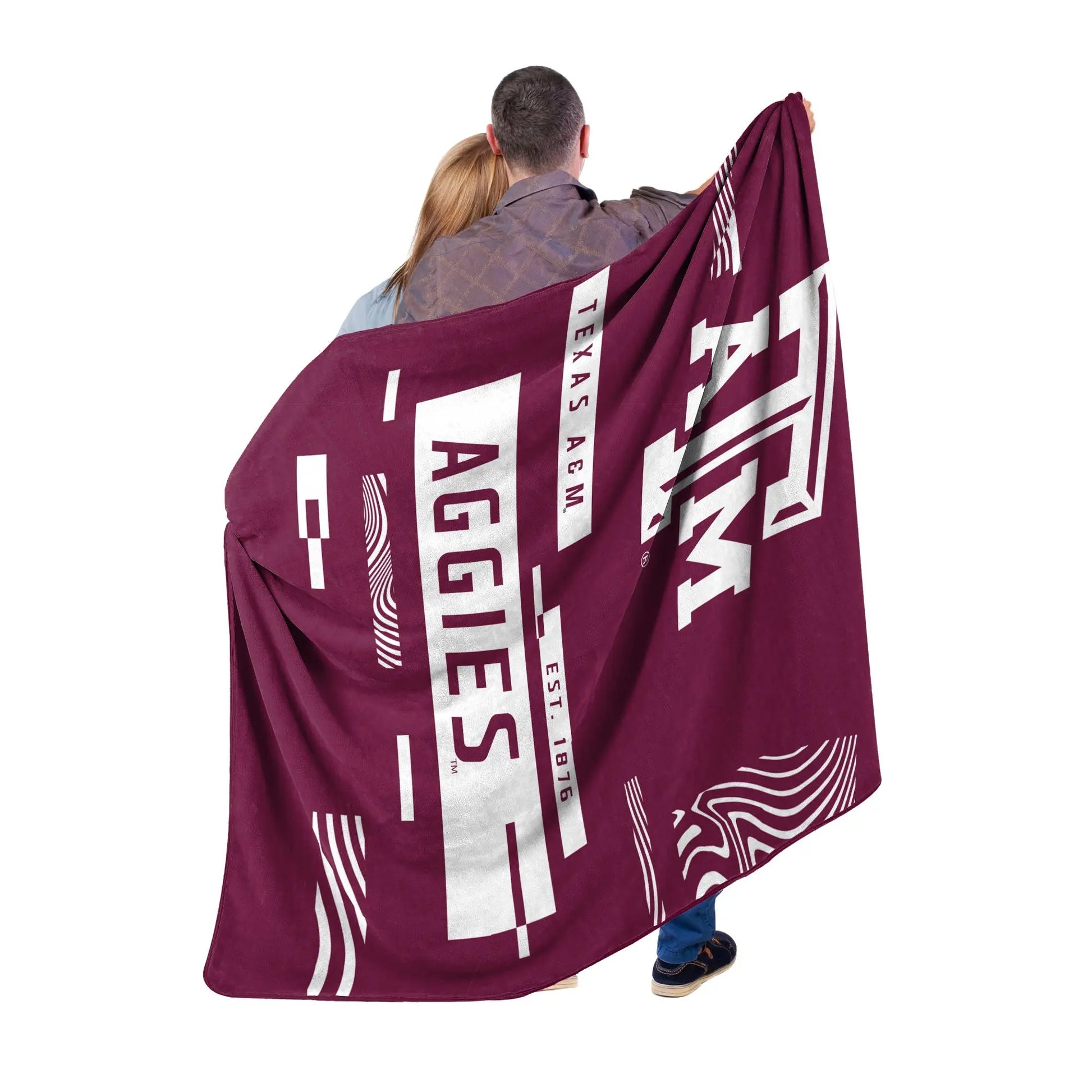 TEXAS A&M OFFICIAL NCAA "Digitize" Raschel Throw Blanket; 60" x 80" The Northwest Company