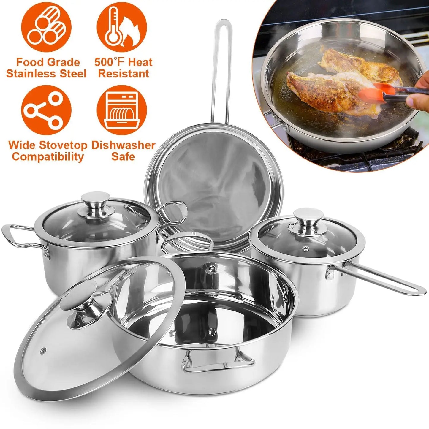 Stainless Steel Cookware Set Doba