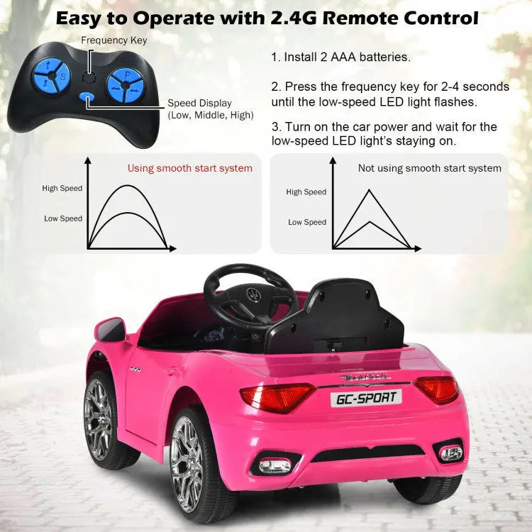 12V Kids Ride-On Car with Remote Control and Lights FX070