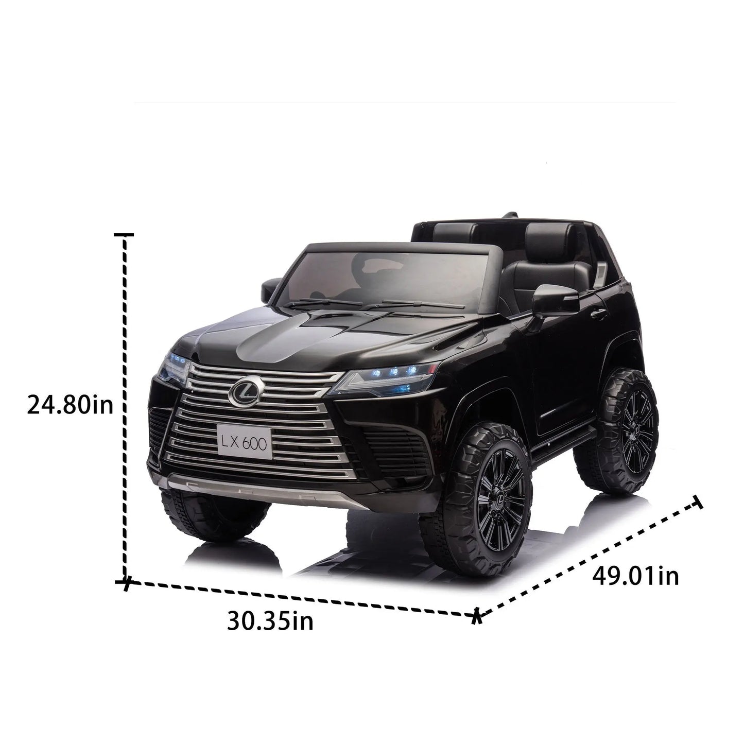 Licensed LEXUS LX600 24V Two-seater XXL Kids Ride On Car W/Parents Control,Seat width 20 inches,2WD,Four-wheel suspension,Bluetooth,MP3,Music,Power display,Speeds 1.86-3.11MPH For Kids. FX070