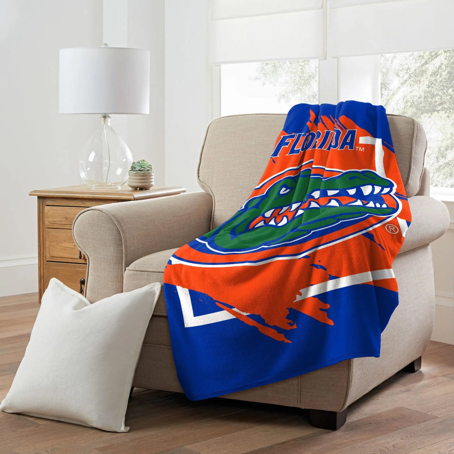 FLORIDA OFFICIAL NCAA "Dimensional" Micro Raschel Throw Blanket; 46" x 60" The Northwest Company