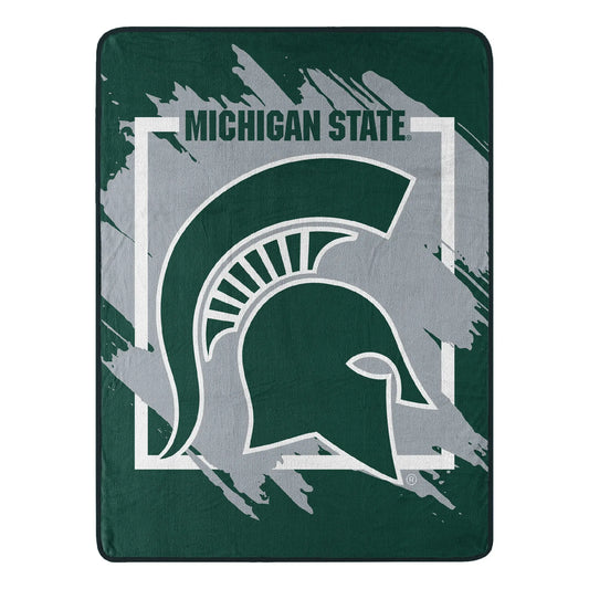 MICHIGAN STATE OFFICIAL NCAA "Halftone" Micro Raschel Throw Blanket; 46" x 60" The Northwest Company