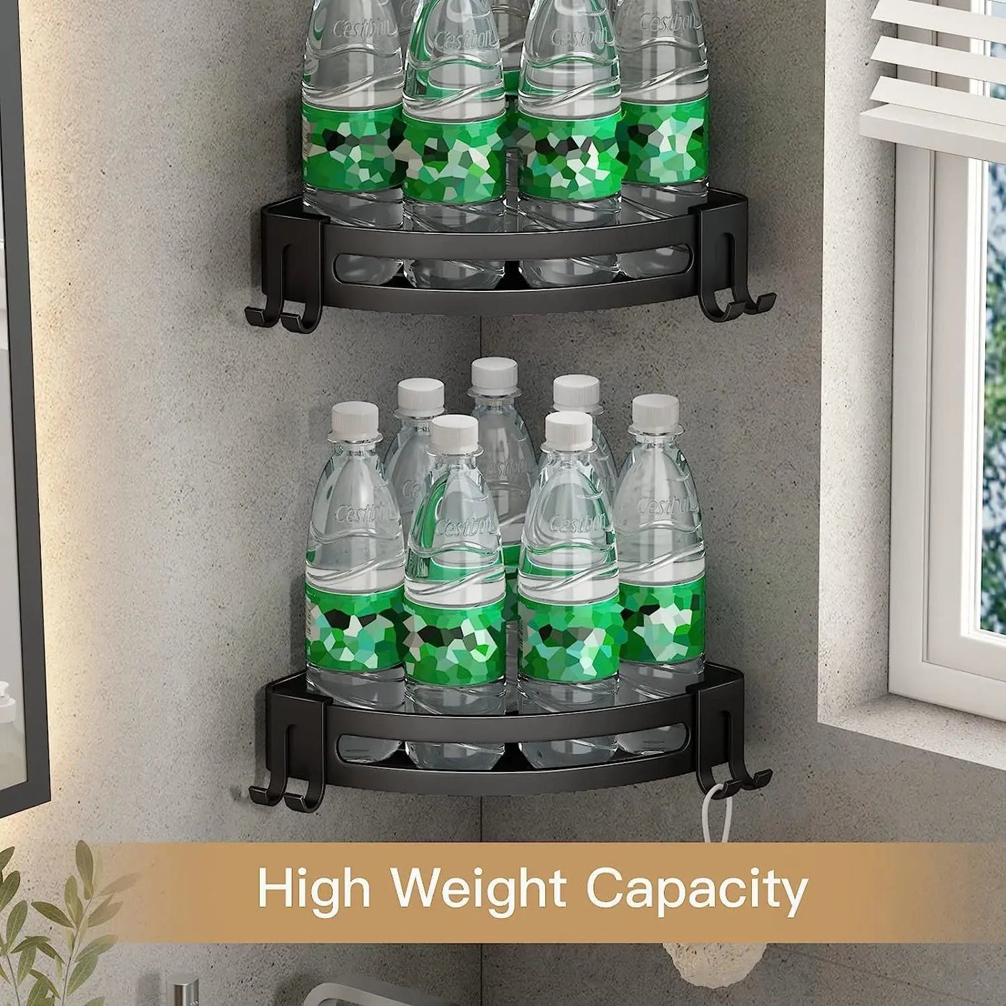 2 Pack Shower Corner Caddy/No Drill Organizer Johns Home