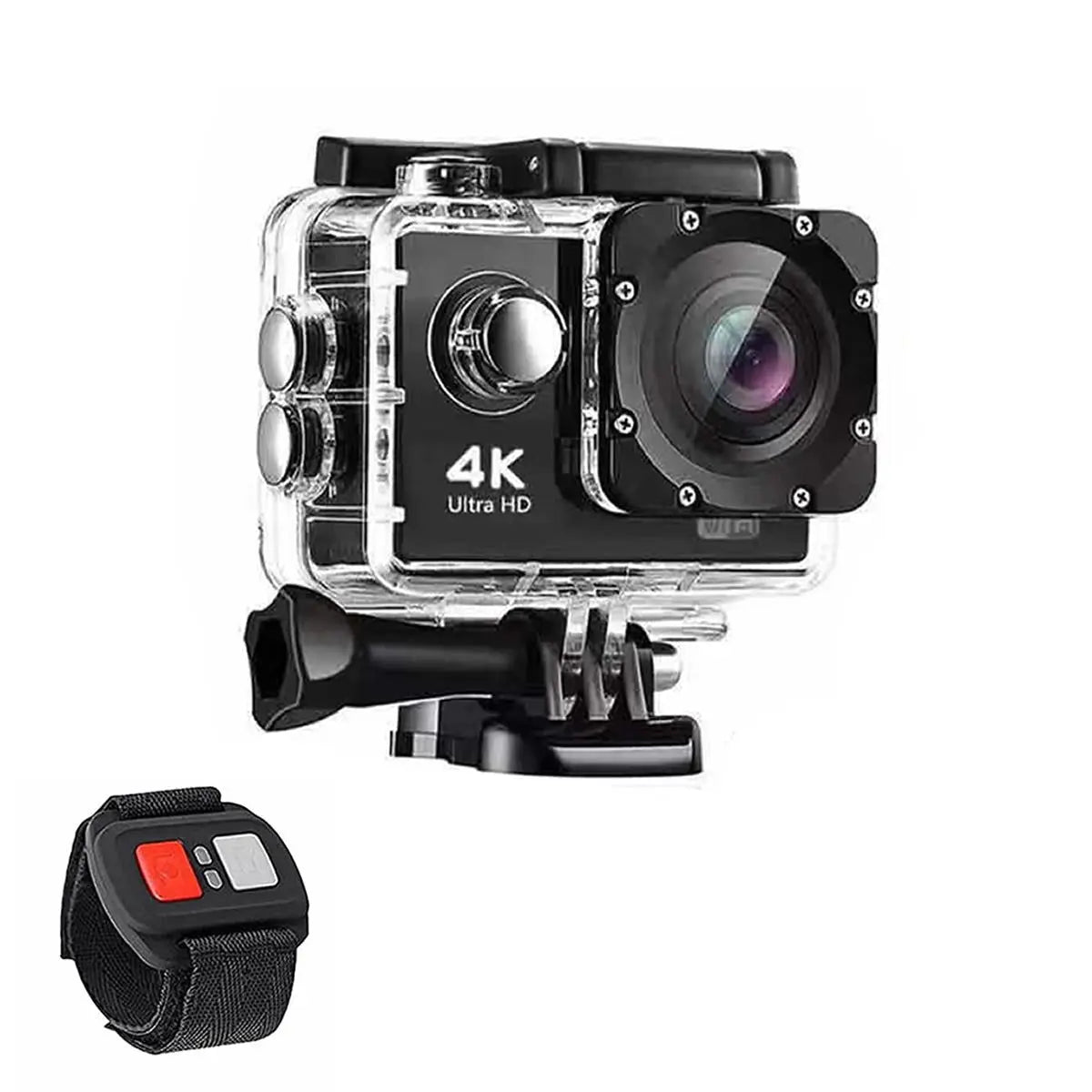 4K Action Pro Waterproof UHD Wi-Fi Camera with RF Remote and Accessories - Gee-Commerce, LLC