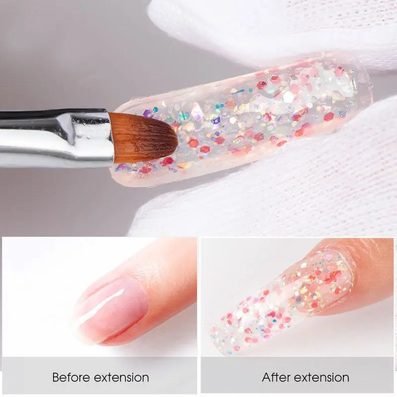 Fingernail Gel Polish Products Set Manicure Cuticle Pusher Tips Finger Extend Mold Glue Poly Nail Accessories Art Brush Tool Kit Doba