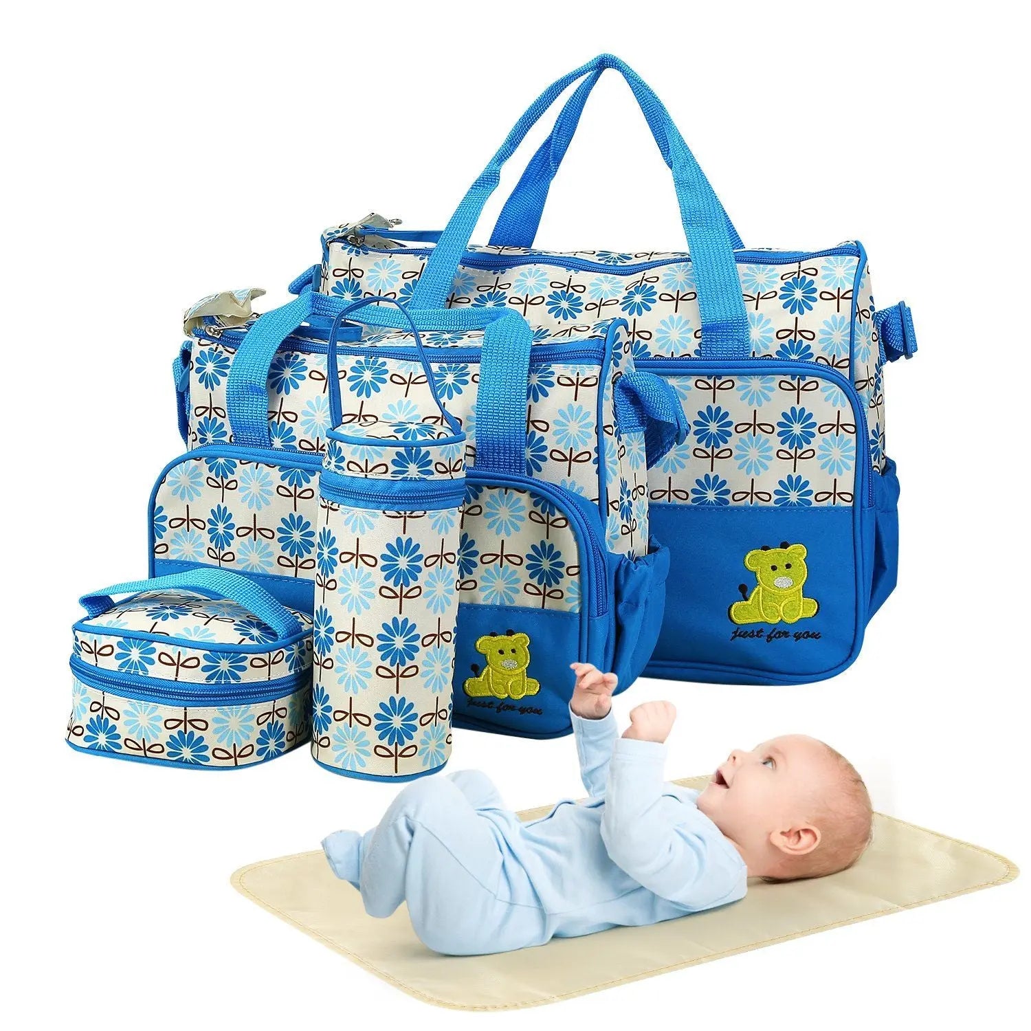 5PCS Baby Nappy Diaper Bags Set Doba