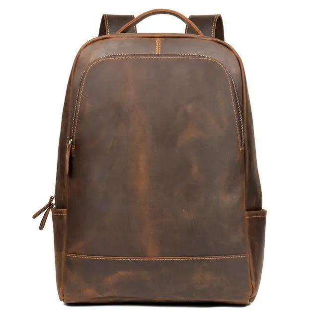 The Vernon Backpack | Genuine Vintage Leather Minimalist Backpack Doba