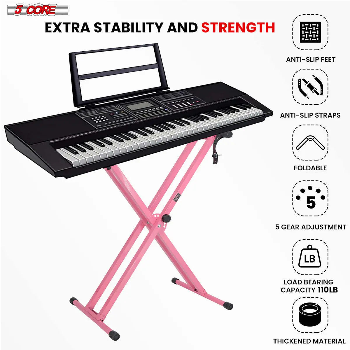 5 CORE Piano Keyboard Stand 5 Core