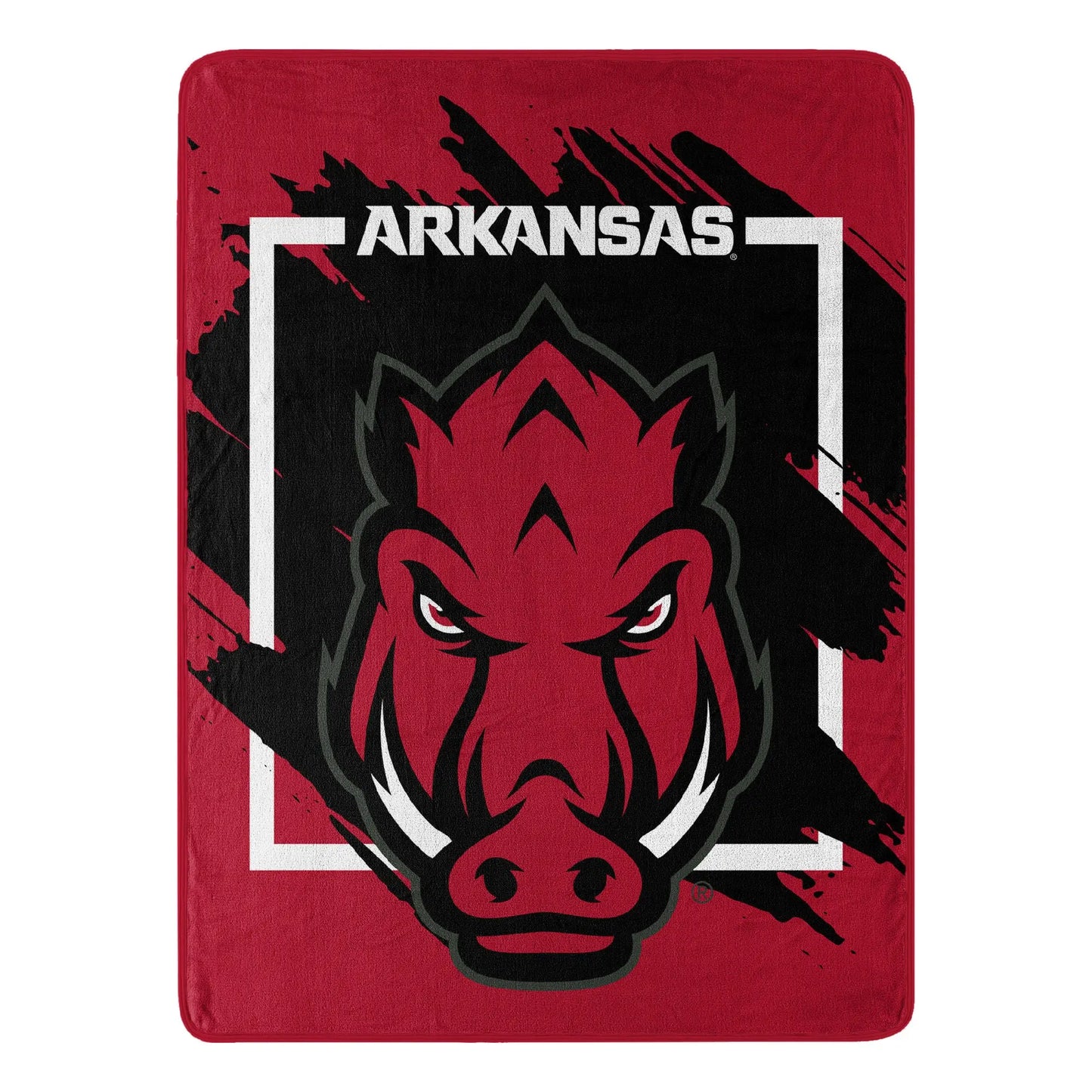 ARKANSAS OFFICIAL NCAA "Dimensional" Micro Raschel Throw Blanket; 46" x 60" The Northwest Company