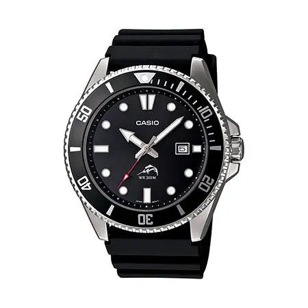 Analog Sports Dive Watch Black Resin Band Casio