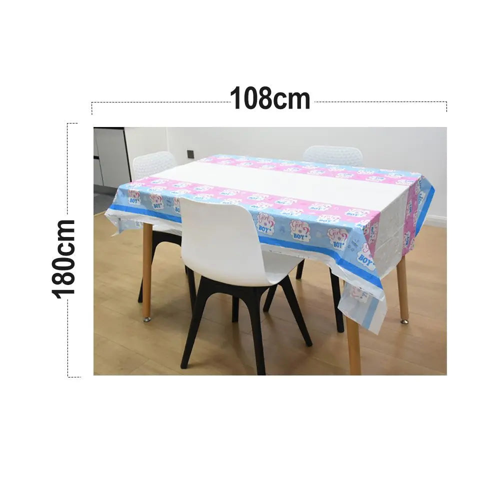 Gender Reveal Tablecloth (12 - Plastic) - Gee-Commerce, LLC