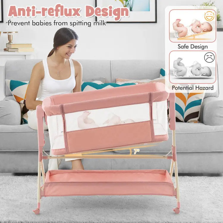 Height Adjustable Bedside Sleeper with Storage Bag and Soft Mattress for Baby Hooya Imp. & Exp.