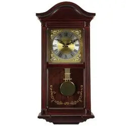 22 Inch Wall Clock in Mahogany Cherry Oak Doba