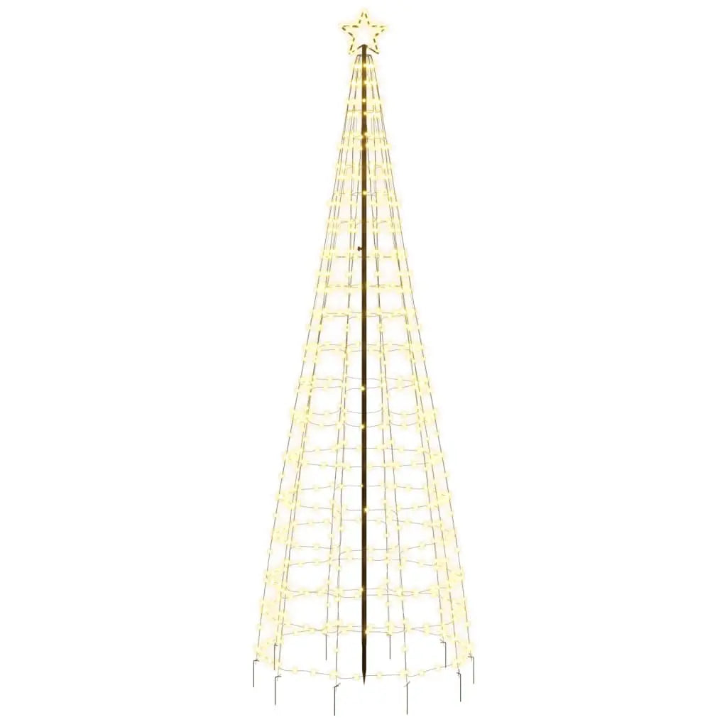 Christmas Tree Light with Spikes 570 LEDs Warm White 118.1" Doba