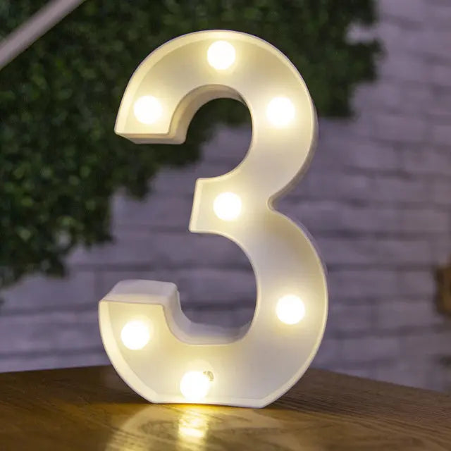 Alphabet & Number LED Light Decoration Nice Store