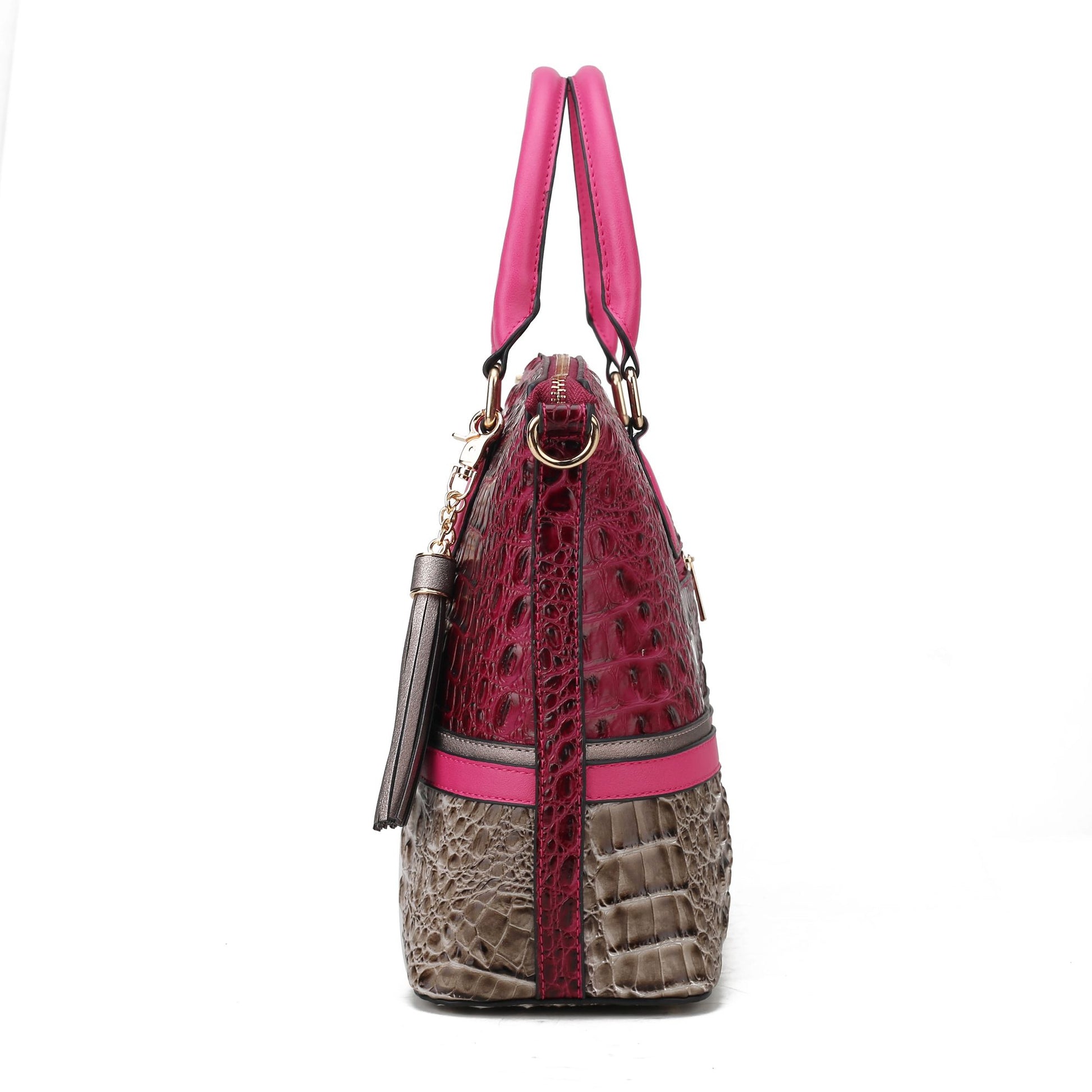 MKF Collection Autumn Crocodile Skin Tote Handbag with Wallet by Mia k Doba