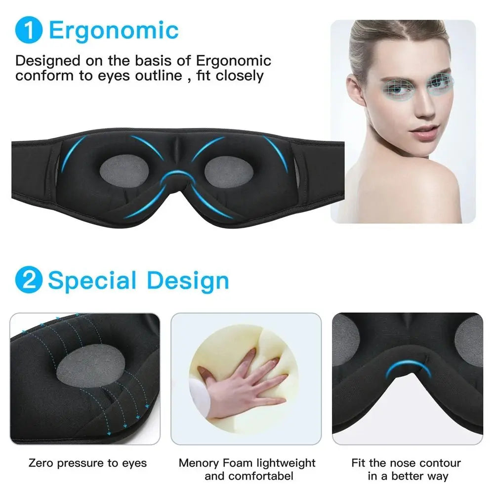 3D Eye Sleeping Mask with Headband - Gee-Commerce, LLC