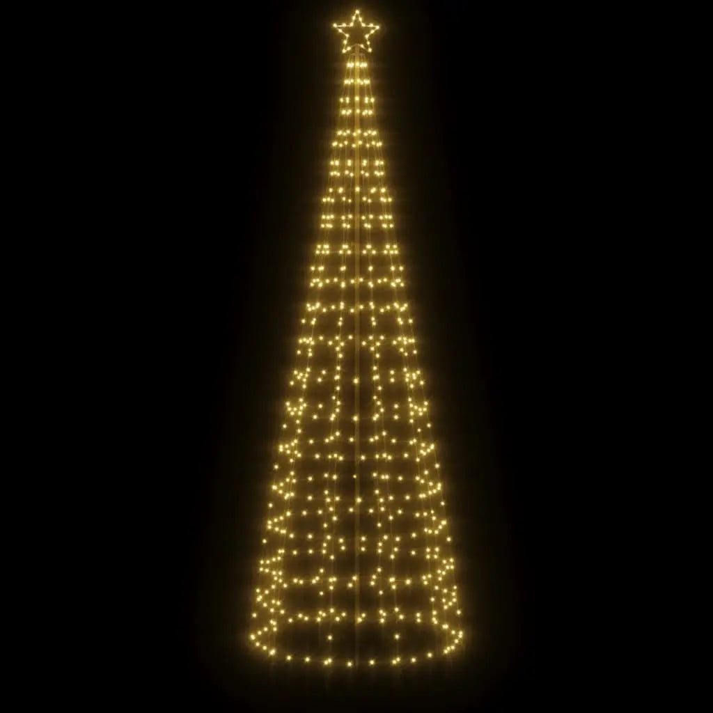 Christmas Tree Light with Spikes 570 LEDs Warm White 118.1" Doba