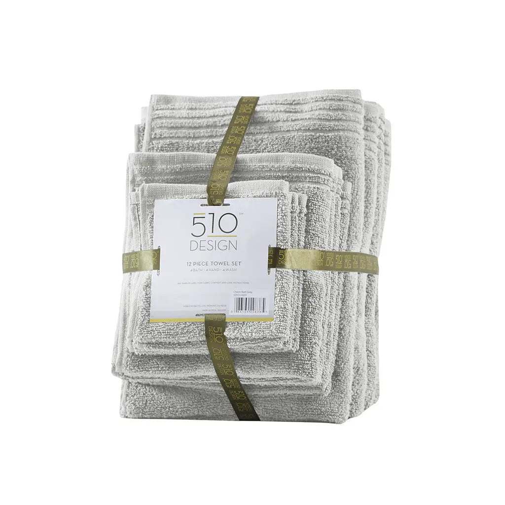 100% Cotton Quick Dry 12 Piece Bath Towel Set Oeko