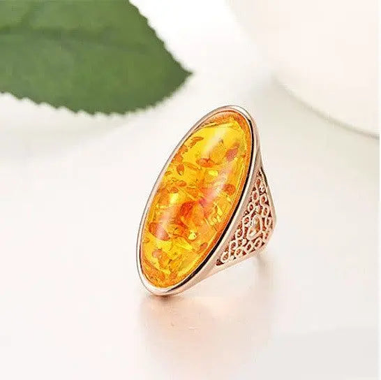 Lava Ring In Fiery Oval Opal Doba