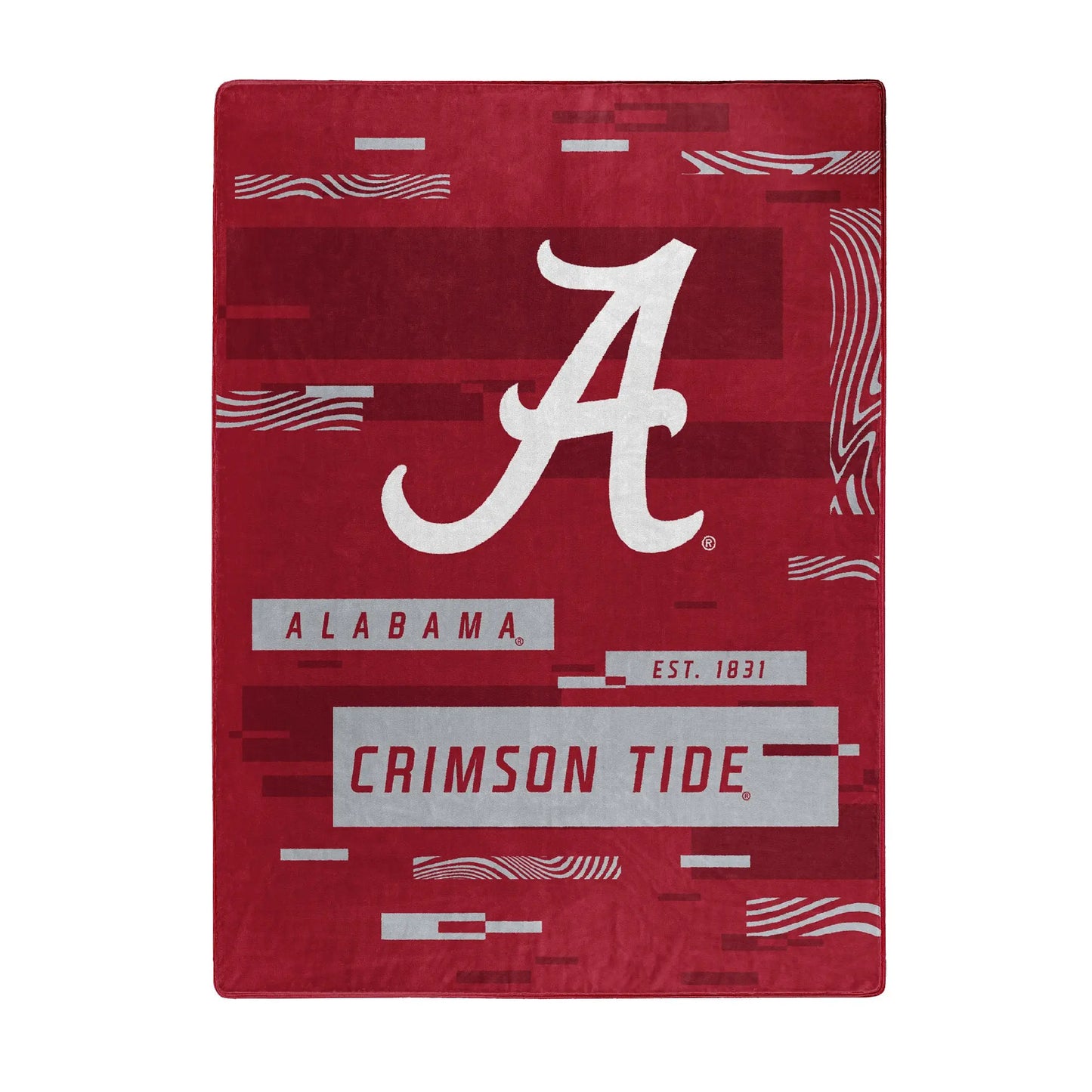 ALABAMA OFFICIAL NCAA "Digitize" Raschel Throw Blanket; 60" x 80" The Northwest Company