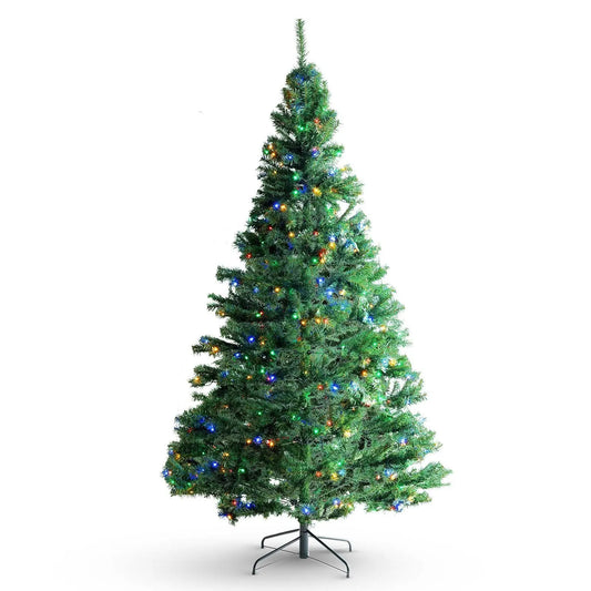 VEVOR  7.5ft Pre-lit Artificial Xmas Tree with 550 Multi-Color LED Lights VEVOR