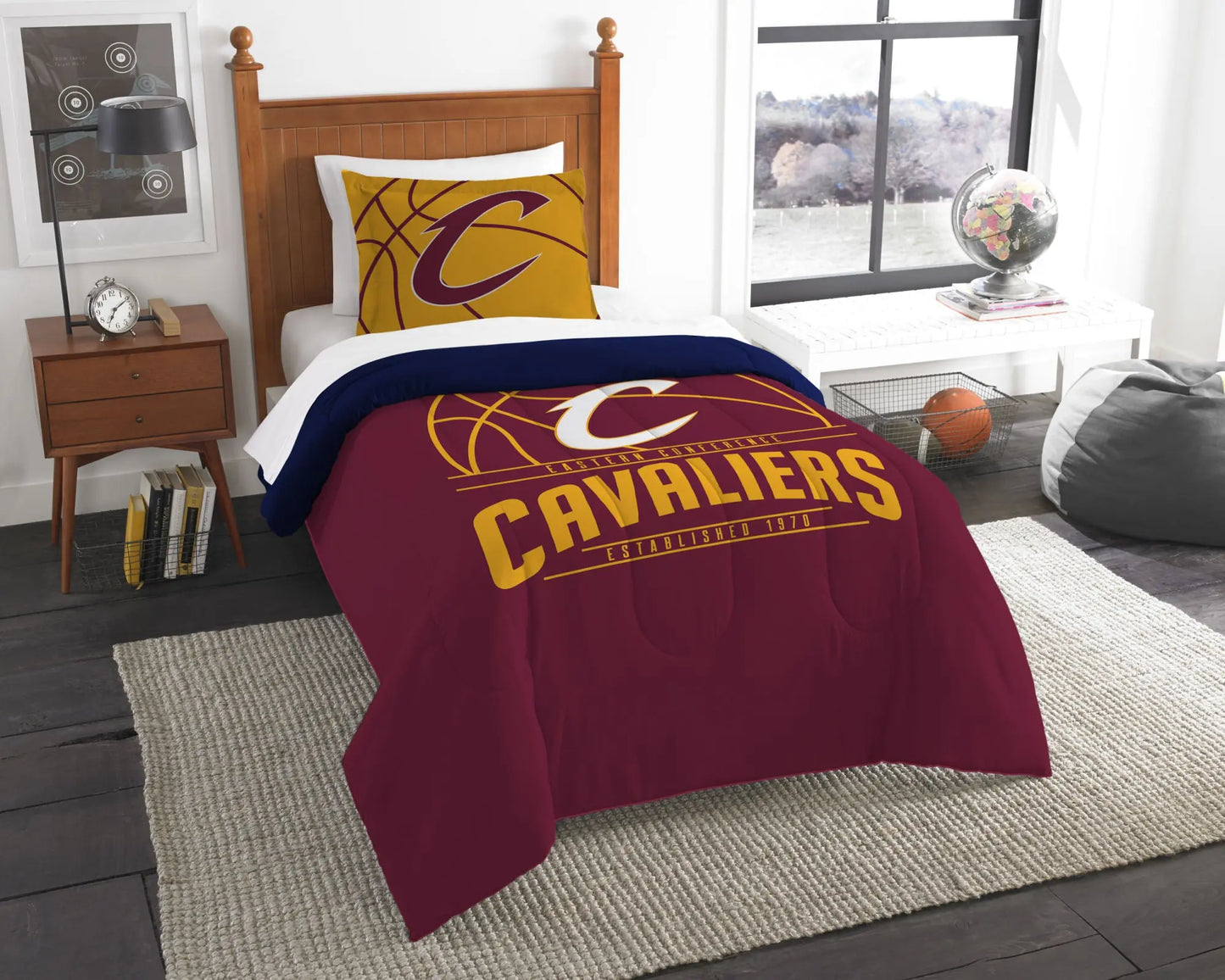 Cavaliers OFFICIAL National Basketball Association; Bedding; "Reverse Slam" Printed Twin Comforter The Northwest Company