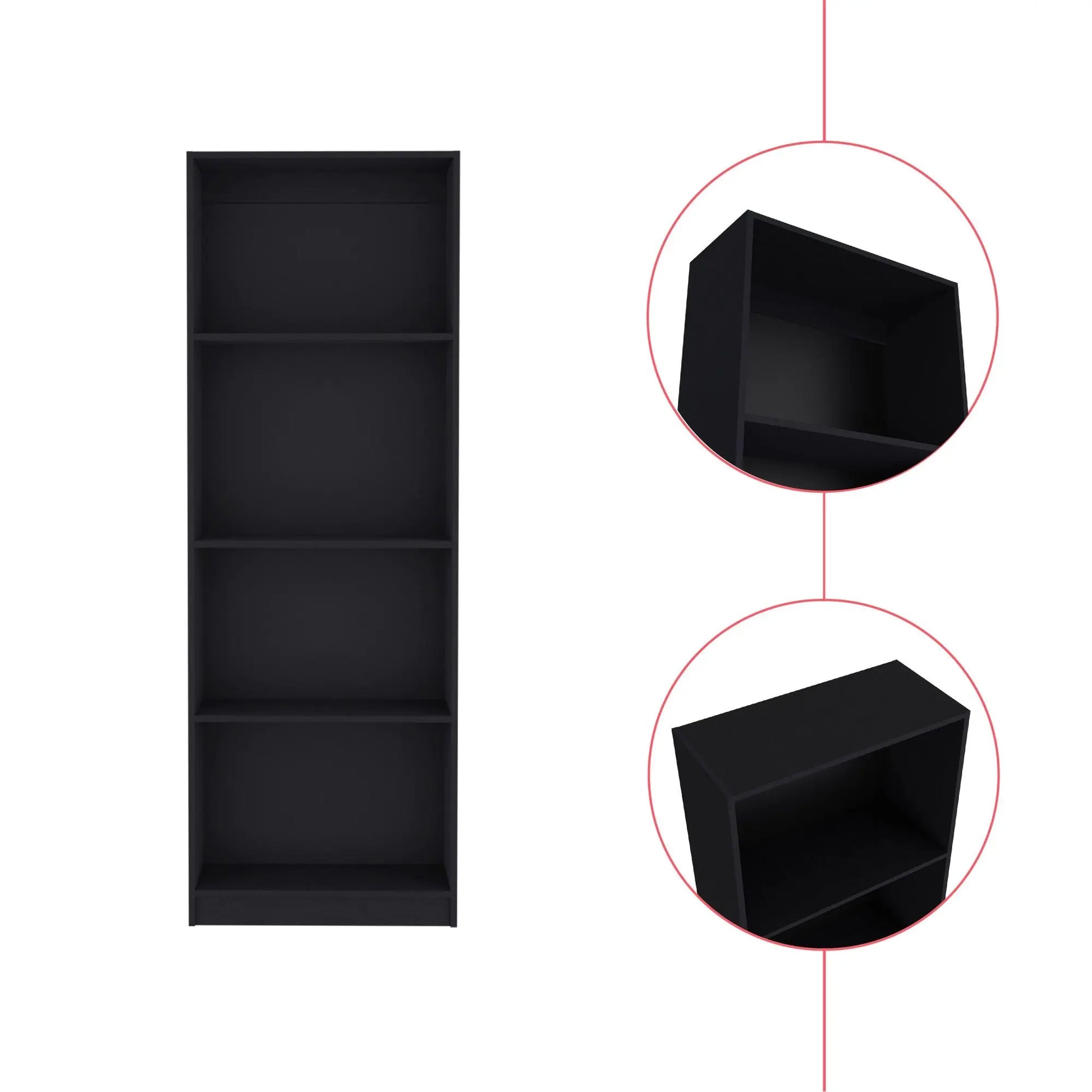 Bookcase Benzoni, Office, Black We Have Furniture